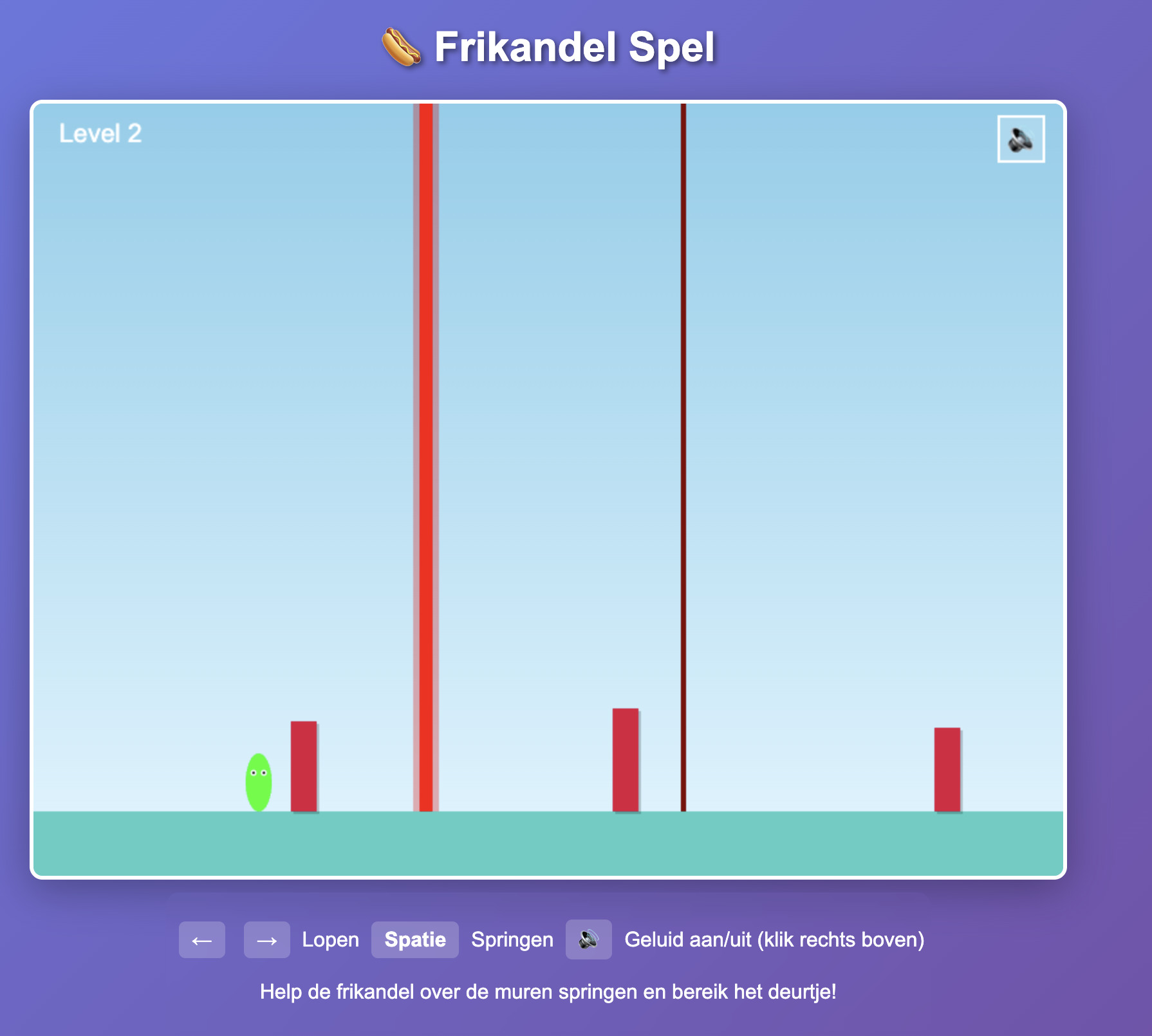 Frikandelspel platform game screenshot