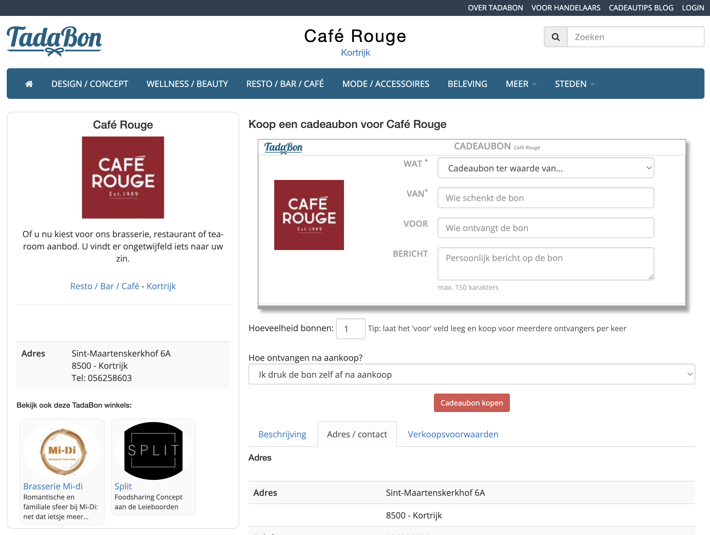 TadaBon digital gift voucher platform