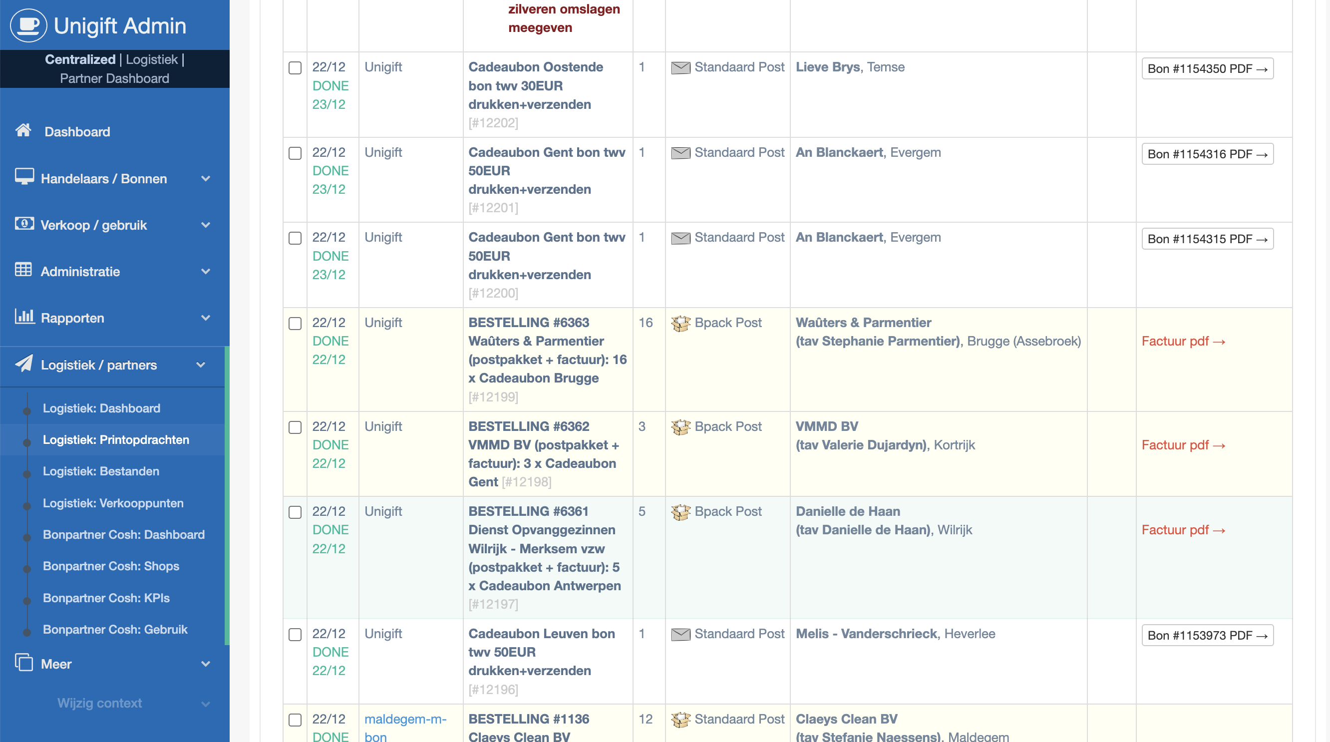 Unigift voucher purchase flow