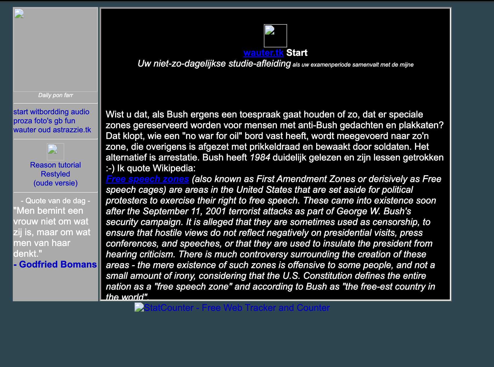 wauter.tk music section with Propellerhead Reason tracks