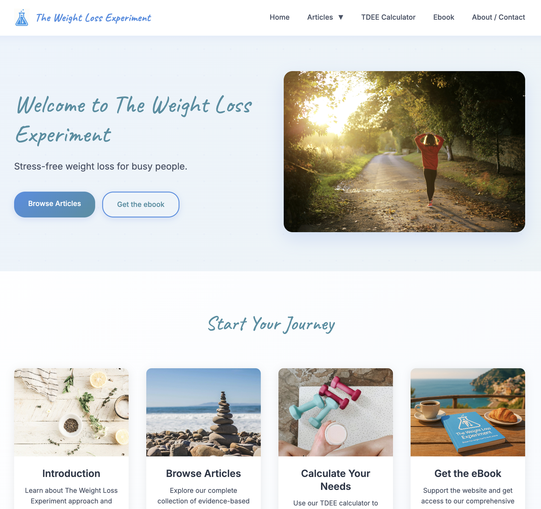 Weight Loss Experiment website