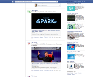 Facebook as news reader