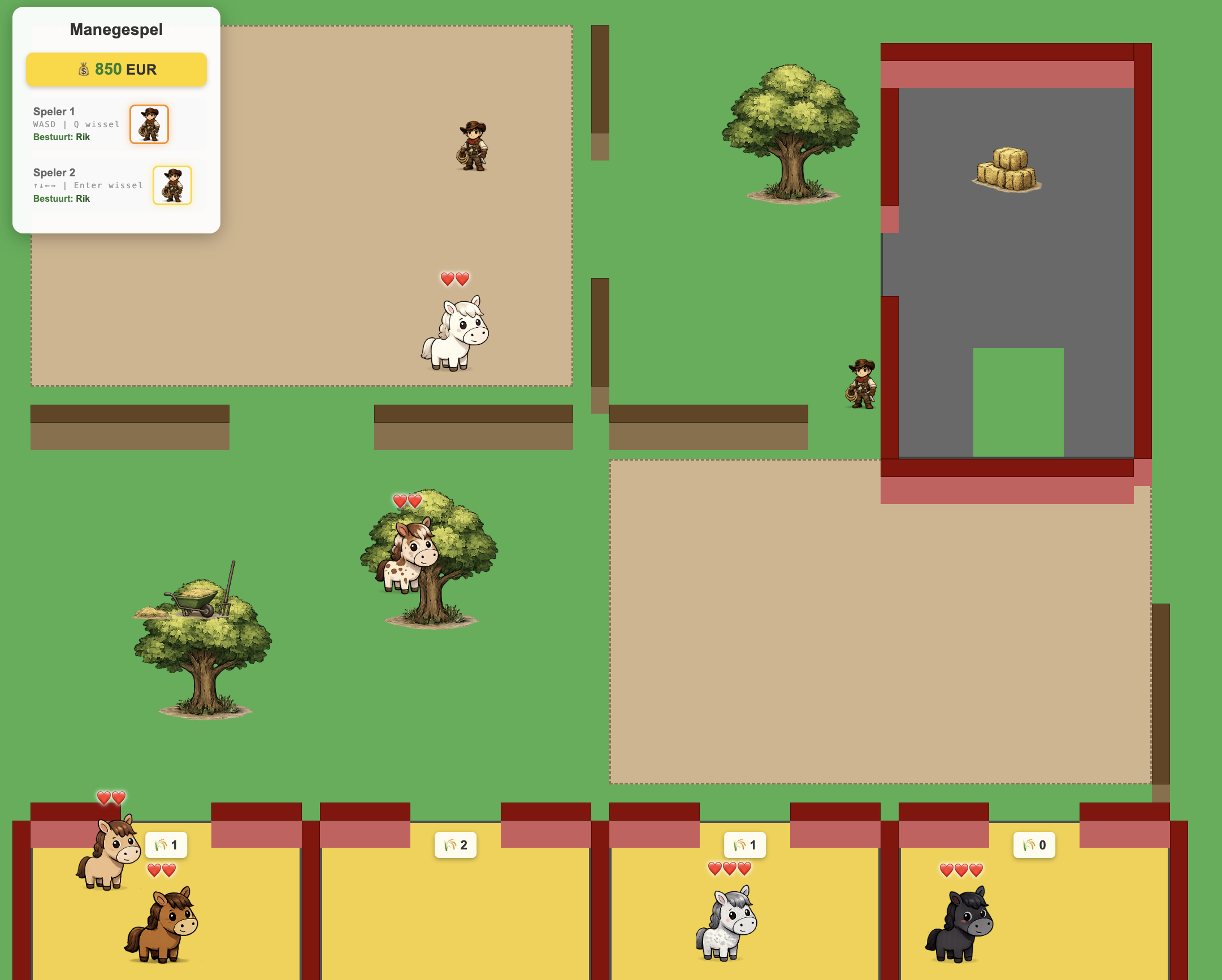 Manegespel pony stable interface